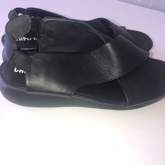 𝅺Camper balloon leather slingback wedge sandal 10 - Picture 3 of 7